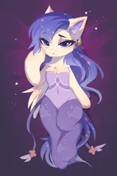 Size: 1481x2226 | Tagged: safe, artist:empress-twilight, derpibooru import, oc, oc:star guardian, oc:violet veil, unofficial characters only, pony, species:pegasus, bed, bedroom eyes, body pillow, body pillow design, chest fluff, clothes, ear fluff, hairpin, image, laying on bed, leotard, long mane, lying down, on bed, png, ribbon, sheet, socks, solo, wings