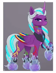 Size: 794x1024 | Tagged: safe, artist:luminousdazzle, derpibooru import, alicorn, pony, g5, angry, evil, fanfic art, female, image, jpeg, mare, opaline arcana