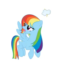 Size: 1713x2107 | Tagged: safe, artist:xinjinjumin293104353261, derpibooru import, rainbow dash, fiction:empire of friendship, image, png, redesign, simple background, solo, white background