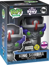 Size: 604x795 | Tagged: safe, derpibooru import, king sombra, unicorn, funko, funko pop!, horn, image, merchandise, nft, png, solo, sombra eyes, toy