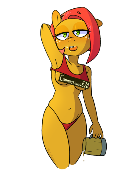Size: 2300x3000 | Tagged: suggestive, alternate version, artist:tralalayla, derpibooru import, babs seed, anthro, earth pony, pony, :p, arm behind head, armpits, belly button, blushing, breasts, busty babs seed, censor bar, censored, censored breasts, cider, clothes, commission, drunk, drunker babs, exposed breasts, female, g4, heart, heart eyes, high res, image, licking, licking lips, mare, mug, older, older babs seed, panties, png, shirt, simple background, solo, solo female, tongue out, transparent background, underboob, underwear, wingding eyes