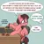 Size: 1000x1000 | Tagged: safe, artist:jewellier, derpibooru import, oc, oc:july red pencil, unofficial characters only, pegasus, pony, derpibooru, blue background, desk, drawing, female, glasses, hoof hold, image, implied porn, mare, meme, meta, offscreen character, png, simple background, speech bubble, spread wings, talking, text, vent art, vulgar, wings
