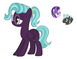 Size: 1024x783 | Tagged: safe, artist:sapphiretwinkle, derpibooru import, starlight glimmer, thunderlane, oc, pegasus, pony, female, glasses, image, mare, offspring, parent:starlight glimmer, parent:thunderlane, png, simple background, transparent background