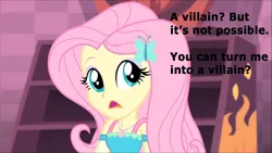 Size: 1280x721 | Tagged: safe, derpibooru import, edit, edited screencap, editor:incredibubbleirishguy, screencap, fluttershy, a fine line, equestria girls, equestria girls series, fluttershy boho dress, image, open mouth, png, reference, the little mermaid 2: return to the sea