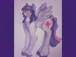 Size: 960x720 | Tagged: safe, artist:w0rm_eyess, derpibooru import, twilight sparkle, twilight sparkle (alicorn), alicorn, pony, female, image, mare, pencil drawing, png, solo, traditional art