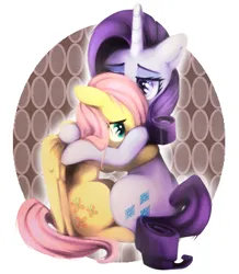 Size: 1047x1200 | Tagged: safe, artist:neitivo, derpibooru import, fluttershy, rarity, pegasus, pony, unicorn, cute, duo, duo female, female, flarity, g4, horn, hug, image, lesbian, mare, png, raribetes, shipping, shyabetes, wings