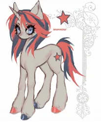 Size: 1440x1746 | Tagged: safe, artist:bioluminescentfarts, derpibooru import, oc, unofficial characters only, pony, unicorn, female, horn, image, jpeg, mare, solo, unshorn fetlocks