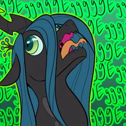 Size: 512x512 | Tagged: safe, artist:twoshoesmcgee, derpibooru import, queen chrysalis, changeling, egg, g4, image, png, sticker
