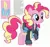 Size: 640x600 | Tagged: safe, artist:fizzled_kitty, derpibooru import, edit, pinkie pie, earth pony, pony, alternate hair color, blonde hair, coat of arms, cutie mark, feather, female, g4, google translate, image, implied gummy, jpeg, pun, recolor, simple background, solo, visual pun, white background