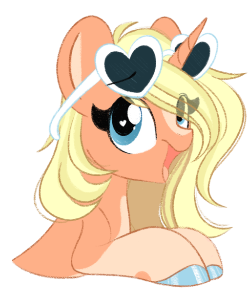Size: 1153x1361 | Tagged: safe, artist:emberslament, derpibooru import, oc, oc:ember glow, unofficial characters only, pony, unicorn, blaze (coat marking), coat markings, cute, doodle, facial markings, female, glasses, hair over one eye, heart, heart eyes, heart shaped glasses, horn, image, mare, open mouth, png, ponysona, simple background, socks (coat marking), sunglasses, sunglasses on head, transparent background, unicorn oc, wingding eyes