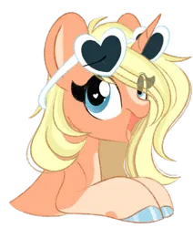 Size: 1153x1361 | Tagged: safe, artist:emberslament, derpibooru import, oc, oc:ember glow, unofficial characters only, pony, unicorn, blaze (coat marking), coat markings, cute, doodle, facial markings, female, glasses, hair over one eye, heart, heart eyes, heart shaped glasses, horn, image, mare, open mouth, png, ponysona, simple background, socks (coat marking), sunglasses, sunglasses on head, transparent background, unicorn oc, wingding eyes