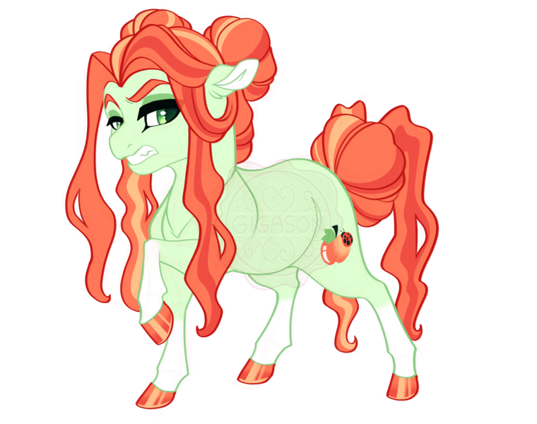 Size: 3800x3000 | Tagged: safe, artist:gigason, derpibooru import, oc, oc:ladybug apple, earth pony, pony, female, image, magical lesbian spawn, mare, offspring, parent:candy apples, parent:queen chrysalis, png, simple background, solo, transparent background