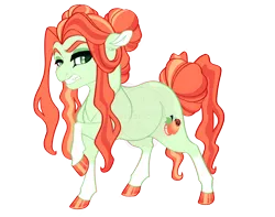 Size: 3800x3000 | Tagged: safe, artist:gigason, derpibooru import, oc, oc:ladybug apple, earth pony, pony, female, image, magical lesbian spawn, mare, offspring, parent:candy apples, parent:queen chrysalis, png, simple background, solo, transparent background