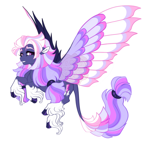Size: 4300x4200 | Tagged: safe, artist:gigason, derpibooru import, oc, oc:starbreaker, pegasus, pony, colored wings, female, image, mare, multicolored wings, png, simple background, solo, transparent background, unshorn fetlocks, wings