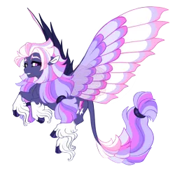 Size: 4300x4200 | Tagged: safe, artist:gigason, derpibooru import, oc, oc:starbreaker, pegasus, pony, colored wings, female, image, mare, multicolored wings, png, simple background, solo, transparent background, unshorn fetlocks, wings