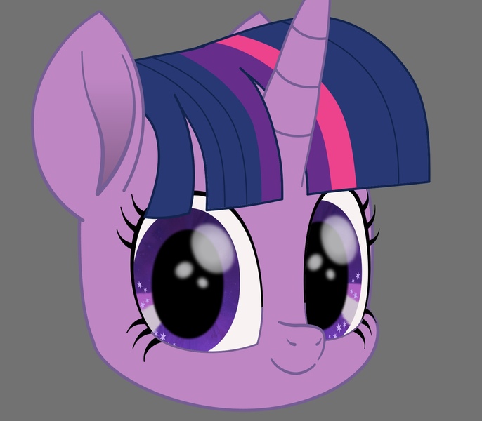 Size: 1600x1400 | Tagged: safe, artist:k. dale, derpibooru import, twilight sparkle, pony, unicorn, bust, female, g4, gray background, head only, horn, image, jpeg, movie accurate, simple background, solo