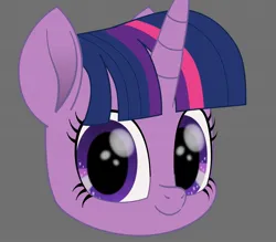Size: 1600x1400 | Tagged: safe, artist:k. dale, derpibooru import, twilight sparkle, pony, unicorn, bust, female, g4, gray background, head only, horn, image, jpeg, movie accurate, simple background, solo