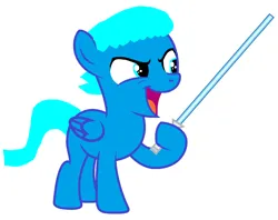 Size: 3264x2584 | Tagged: safe, artist:memeartboi, derpibooru import, oc, ponified, pegasus, pony, colt, colt oc, confident, cute, determination, determined, determined look, foal, gumball watterson, happy, image, laughing, lightsaber, male, male oc, pegasus oc, pegasus wings, png, simple background, star wars, the amazing world of gumball, weapon, white background, wings