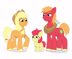 Size: 640x530 | Tagged: safe, artist:jazzhooves, derpibooru import, apple bloom, applejack, big macintosh, earth pony, pony, g5, apple siblings, apple sisters, applejack's hat, big macintosh's yoke, bow, brother and sister, cowboy hat, female, filly, foal, freckles, g4, g4 to g5, generation leap, hair bow, hat, horse collar, image, jpeg, male, siblings, simple background, sisters, trio, white background