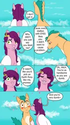 Size: 720x1280 | Tagged: safe, artist:helathahstudios, derpibooru import, hitch trailblazer, pipp petals, earth pony, pegasus, pony, g5, blaze (coat marking), blushing, coat markings, comic, crown, duo, duo male and female, eye clipping through hair, eyes closed, facial markings, female, heart, hoof on chest, image, jewelry, jpeg, kissing, male, open mouth, regalia, ship:pitch, shipping, speech bubble, straight