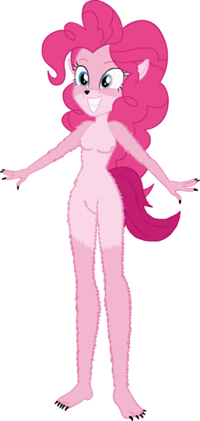 Size: 774x1623 | Tagged: safe, artist:invisibleink, artist:tylerajohnson352, derpibooru import, pinkie pie, werewolf, equestria girls, claws, fangs, female, fur, g4, halloween, holiday, image, monster, png, pointed ears, sharp teeth, simple background, solo, tail, talons, teeth, transparent background