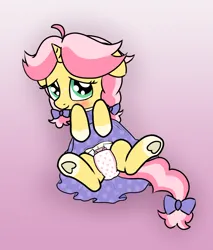 Size: 1196x1402 | Tagged: suggestive, artist:craftycirclepony, derpibooru import, oc, oc:crafty circles, unofficial characters only, pony, unicorn, belly button, blushing, bow, butt freckles, clothes, coat markings, cute, diaper, diaper fetish, female, fetish, filly, floppy ears, foal, freckles, hair bow, heart, hoof hold, hooves to the chest, horn, image, looking at you, nervous, png, skirt, skirt lift, smiling, socks (coat marking), solo, spread legs, spreading, tail, tail bow, underhoof, upskirt, wetness indicator