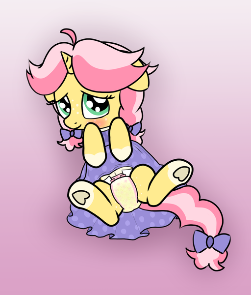 Size: 1196x1402 | Tagged: questionable, artist:craftycirclepony, derpibooru import, oc, oc:crafty circles, unofficial characters only, pony, unicorn, belly button, blushing, bow, butt freckles, clothes, coat markings, cute, diaper, diaper fetish, female, fetish, filly, floppy ears, foal, freckles, hair bow, heart, hoof hold, hooves to the chest, horn, image, looking at you, nervous, png, skirt, skirt lift, smiling, socks (coat marking), solo, spread legs, spreading, tail, tail bow, underhoof, upskirt, urine, wet diaper, wetness indicator