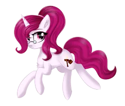 Size: 1999x1700 | Tagged: safe, artist:queenofsilvers, derpibooru import, oc, oc:roserade, unofficial characters only, pony, unicorn, chest fluff, commission, ear fluff, female, glasses, horn, image, looking at you, mare, png, simple background, smiling, smiling at you, solo, tail, transparent background, unicorn oc