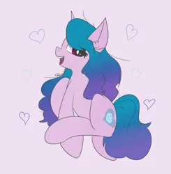 Size: 3576x3646 | Tagged: safe, artist:tkshoelace, derpibooru import, izzy moonbow, pony, unicorn, g5, heart, horn, image, png, simple background, solo