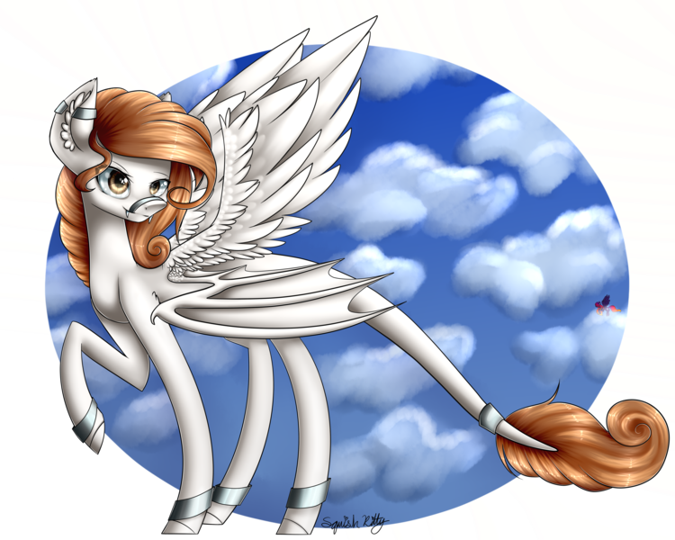 Size: 5000x4000 | Tagged: safe, artist:squishkitti, derpibooru import, oc, pony, seraph, absurd resolution, female, image, mare, multiple wings, png, solo, wings
