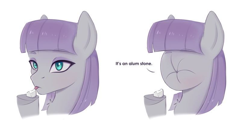 Size: 2384x1270 | Tagged: safe, artist:tanatos, derpibooru import, maud pie, earth pony, pony, 2 panel comic, bust, comic, female, food, image, lemon, png, portrait, pucker, puckered face, scrunchy face, silly, silly pony, simple background, sketch, solo, stone, tongue out, white background