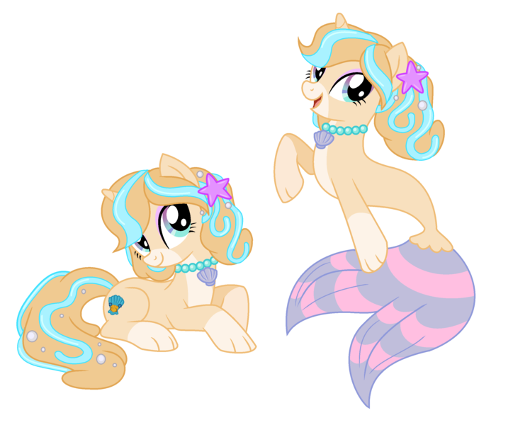 Size: 2656x2200 | Tagged: safe, artist:machakar52, derpibooru import, ponified, pony, seapony (g4), starfish, unicorn, coral (paw patrol), crossover, g4, horn, image, jewelry, looking at you, necklace, open mouth, open smile, paw patrol, pearl, pearl necklace, png, pup, seaponified, seashell necklace, simple background, smiling, species swap, transparent background