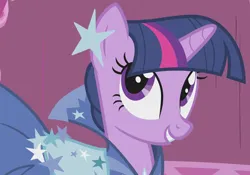 Size: 1460x1020 | Tagged: safe, derpibooru import, screencap, twilight sparkle, pony, unicorn, season 1, suited for success, clothes, cropped, cute, dress, female, g4, gala dress, horn, image, mare, png, smiling, solo, twiabetes, unicorn twilight