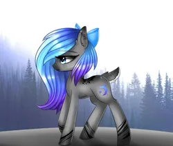 Size: 1273x1080 | Tagged: safe, artist:queenofsilvers, derpibooru import, oc, unofficial characters only, deer, deer pony, hybrid, original species, pony, bow, ear fluff, female, hair bow, image, jpeg, mare, profile, side view, signature, solo