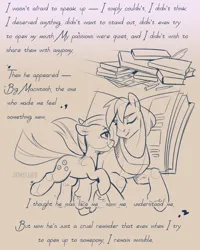 Size: 1730x2160 | Tagged: safe, artist:jewellier, derpibooru import, part of a set, big macintosh, marble pie, earth pony, pony, series:ask the pie sisters, ask, book, comic, duo, english, female, g4, image, implied marblemac, implied shipping, implied straight, ink, male, mare, png, sketch, stain, stallion, text, translation
