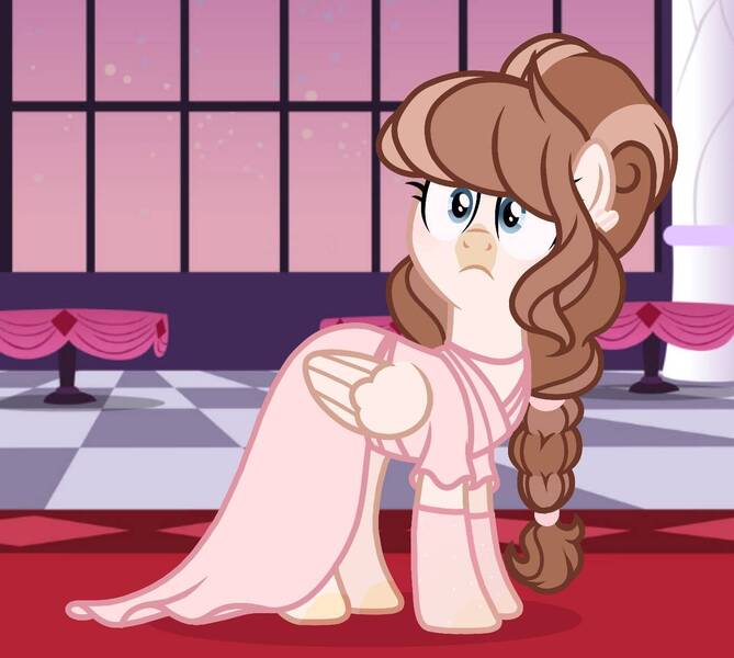 Size: 1361x1220 | Tagged: safe, artist:cstrawberrymilk, derpibooru import, oc, oc:strawberry milk, pegasus, pony, clothes, dress, female, image, jpeg, mare, solo