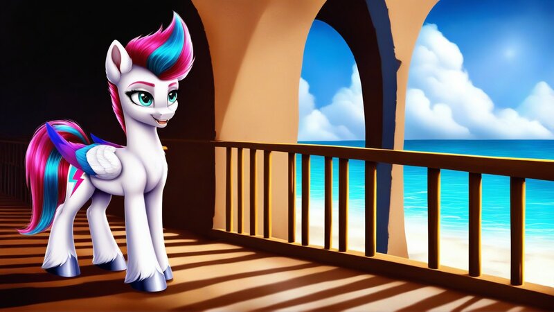 Size: 1920x1080 | Tagged: safe, ai content, derpibooru import, machine learning generated, zipp storm, pegasus, pony, g5, image, jpeg