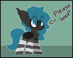 Size: 4201x3341 | Tagged: safe, artist:moonydusk, derpibooru import, oc, oc:taku, unofficial characters only, bat pony, bat pony oc, bat wings, boop, chest fluff, clothes, cute, image, png, socks, striped socks, wings
