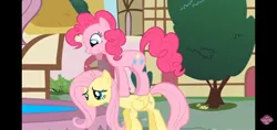 Size: 1140x540 | Tagged: safe, derpibooru import, fluttershy, pinkie pie, earth pony, pegasus, a bird in the hoof, g4, image, jpeg