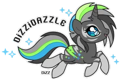 Size: 446x300 | Tagged: safe, artist:dizziness, derpibooru import, oc, oc:dizzidazzle, unofficial characters only, hybrid, pony, twinkle eyed pony, unicorn, zebra, 2011, coat markings, female, g4, horn, hybrid oc, image, leaping, looking at you, mare, open mouth, open smile, png, simple background, smiling, socks (coat marking), transparent background, zebra hybrid