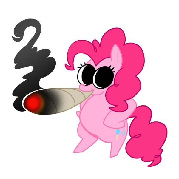 Size: 1500x1500 | Tagged: safe, artist:xekinise, derpibooru import, pinkie pie, earth pony, pony, blunt, dilated pupils, drugs, g4, hooves on hips, image, marijuana, meme, pinkie high, png, shitposting, simple background, solo, standing on two hooves, staring at you, transparent background