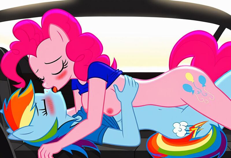 Size: 1216x832 | Tagged: questionable, ai content, artist:nickeltempest, machine learning generated, stable diffusion, pinkie pie, rainbow dash, anthro, earth pony, pegasus, 69 position, blushing, busty pinkie pie, busty rainbow dash, car front seat, car interior, embracing, exhibitionism, exposed breasts, eyes closed, female, french kiss, horny, image, in love, jpeg, lesbian, lesbian couple, lying down, lying on top of someone, moaning, moaning in pleasure, nudity, pinkiedash, seductive pose, sexy, shipping, sports car, symmetrical docking, t-shirt lift