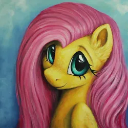 Size: 1536x1536 | Tagged: safe, ai content, derpibooru import, generator:google gemini, machine learning generated, prompter:enterusxrname, fluttershy, pegasus, pony, image, jpeg, smiling, solo, the quality of ai art is frightening