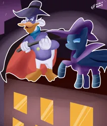 Size: 1791x2112 | Tagged: safe, derpibooru import, mare do well, pony, crossover, darkwing duck, duo, image, jpeg