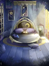 Size: 1698x2255 | Tagged: safe, artist:taiga-blackfield, derpibooru import, princess luna, fanfic, bed, bedroom, board game, fanfic art, fanfic cover, image, jpeg, letter, painting, plushie