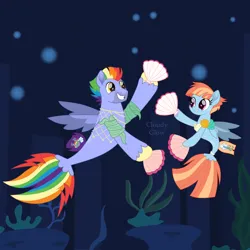 Size: 2000x2000 | Tagged: safe, artist:cloudy glow, derpibooru import, bow hothoof, windy whistles, pegasus, pony, sea pony, seapony (g4), bubble, coral, dancing, dorsal fin, female, fin, fin wings, fins, fish tail, flowing mane, flowing tail, g4, happy, image, looking at each other, looking at someone, male, mare, ocean, png, scales, seaponified, seaquestria, seashell fan, seaweed, smiling, smiling at each other, species swap, spread wings, stallion, swimming, tail, underwater, unshorn fetlocks, vector, water, wings