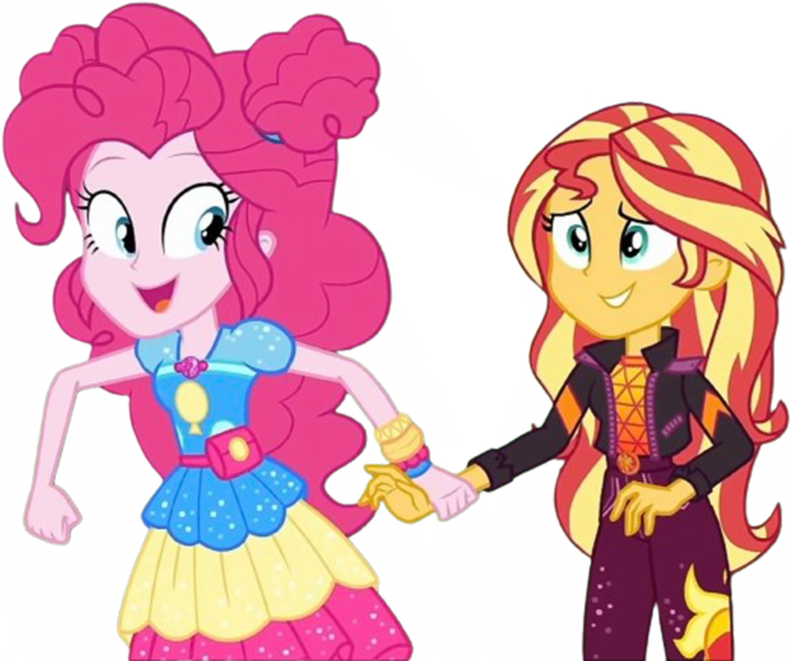 Size: 3011x2520 | Tagged: safe, derpibooru import, edit, edited screencap, editor:homersimpson1983, screencap, pinkie pie, sunset shimmer, human, equestria girls, background removed, female, g4, image, not a vector, png