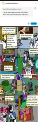 Size: 1000x3163 | Tagged: safe, artist:ask-luciavampire, derpibooru import, oc, pony, undead, vampire, vampony, ask, food, gameroom, garden, image, png, room, sleeping, swimming pool, television, tumblr
