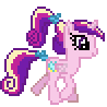 Size: 98x98 | Tagged: safe, derpibooru import, pony, animated, digital art, female, full body, gif, horn, image, mare, pixel art, solo, trotting, young cadance