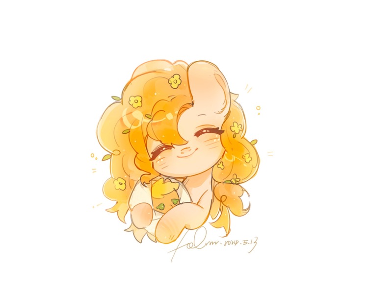 Size: 2083x1666 | Tagged: safe, artist:hc-yhccz, derpibooru import, applejack, pear butter, earth pony, pony, baby, babyjack, female, foal, image, jpeg, mare, mother and child, mother and daughter, simple background, smiling, white background, younger